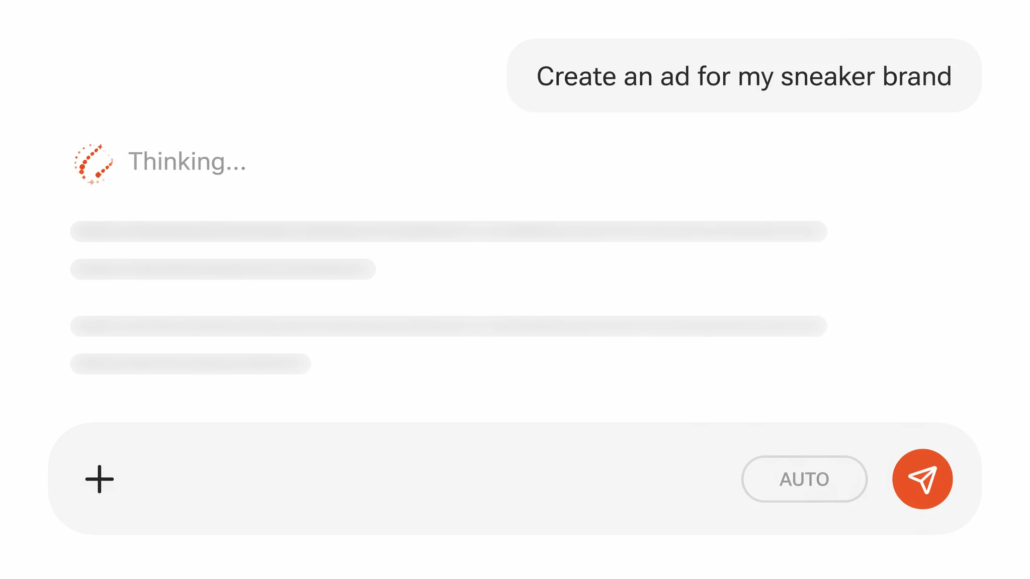 Renoise Agent haciendo preguntas para aclarar un brief de anuncio para TikTok