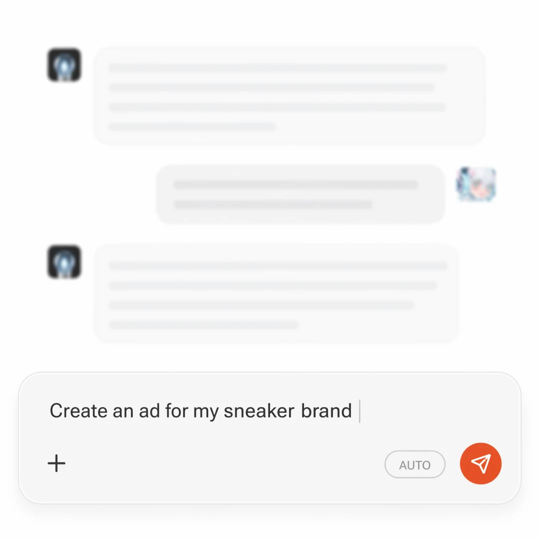 Typing a brief into the Renoise Agent chat composer