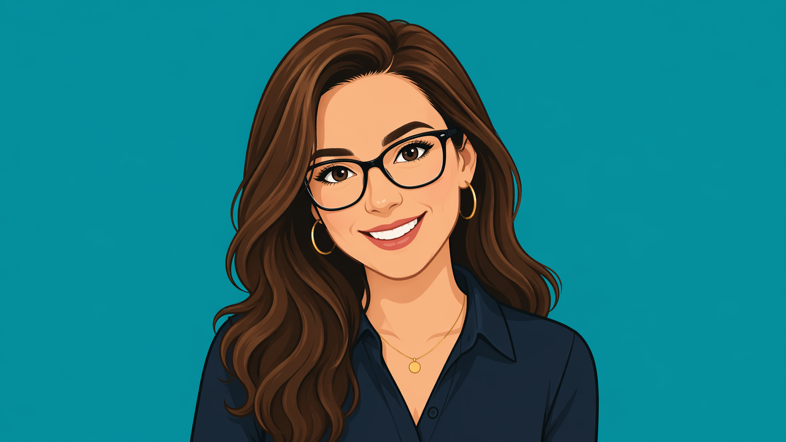A clean vector-style cartoon avatar generated from a photo of an original person