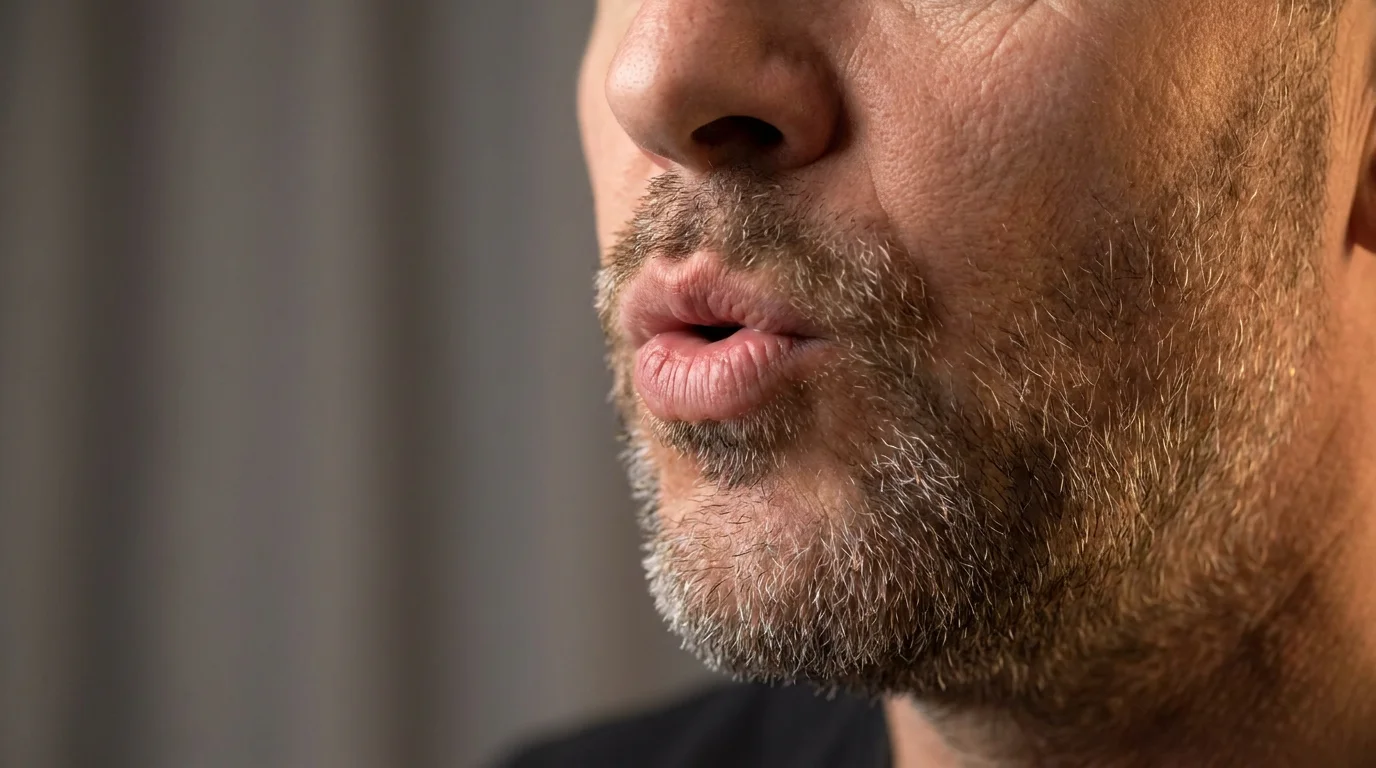 Photoreal close-up of an original person mid-speech, a lip-sync demonstration