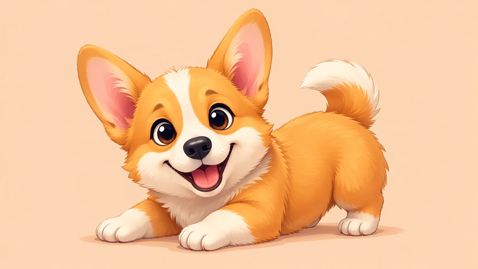 AI-generated animated pet clip thumbnail showing a corgi with animated tail wagging