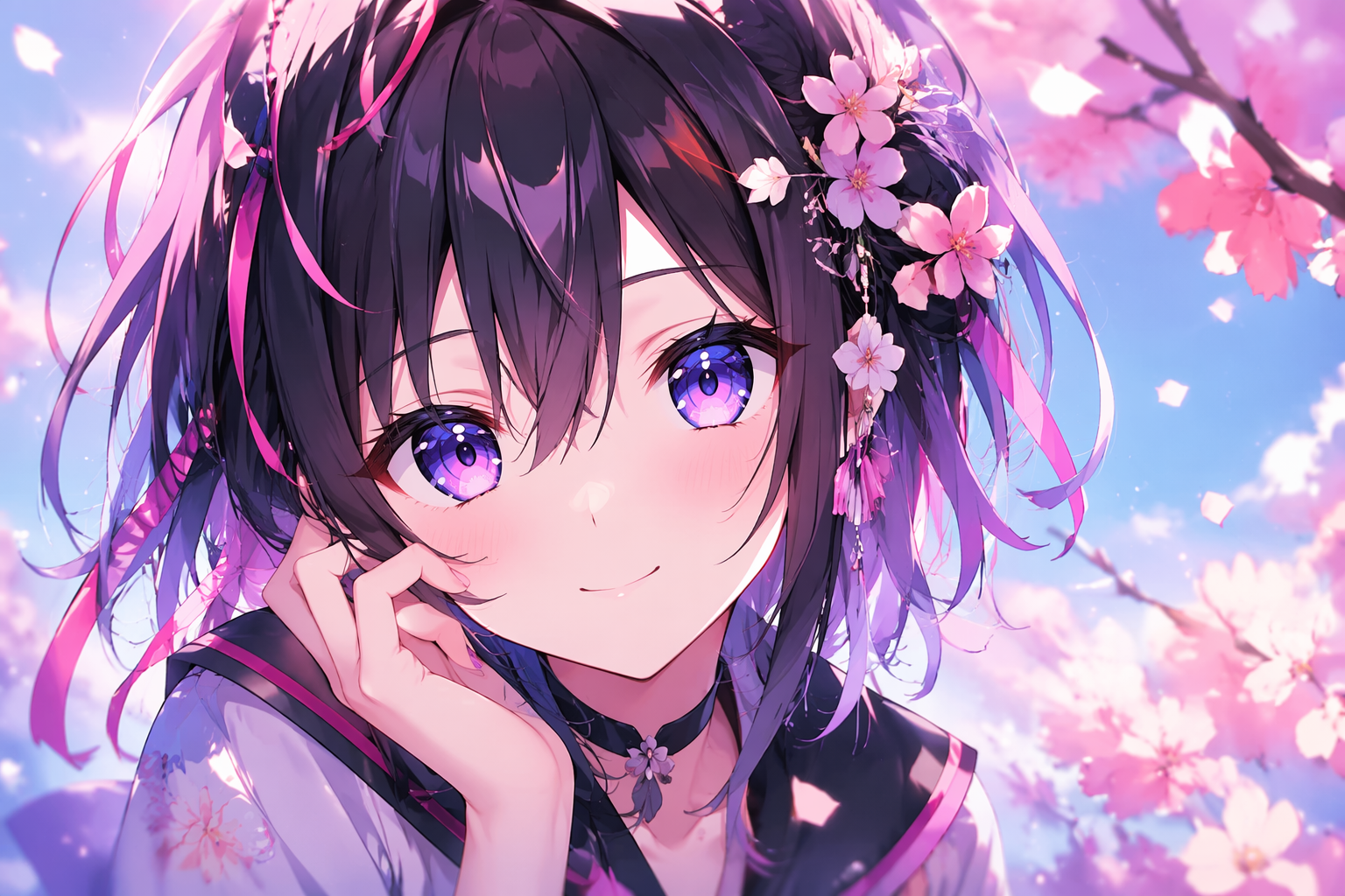 AI-generated anime-style profile picture with expressive eyes and a soft pastel background