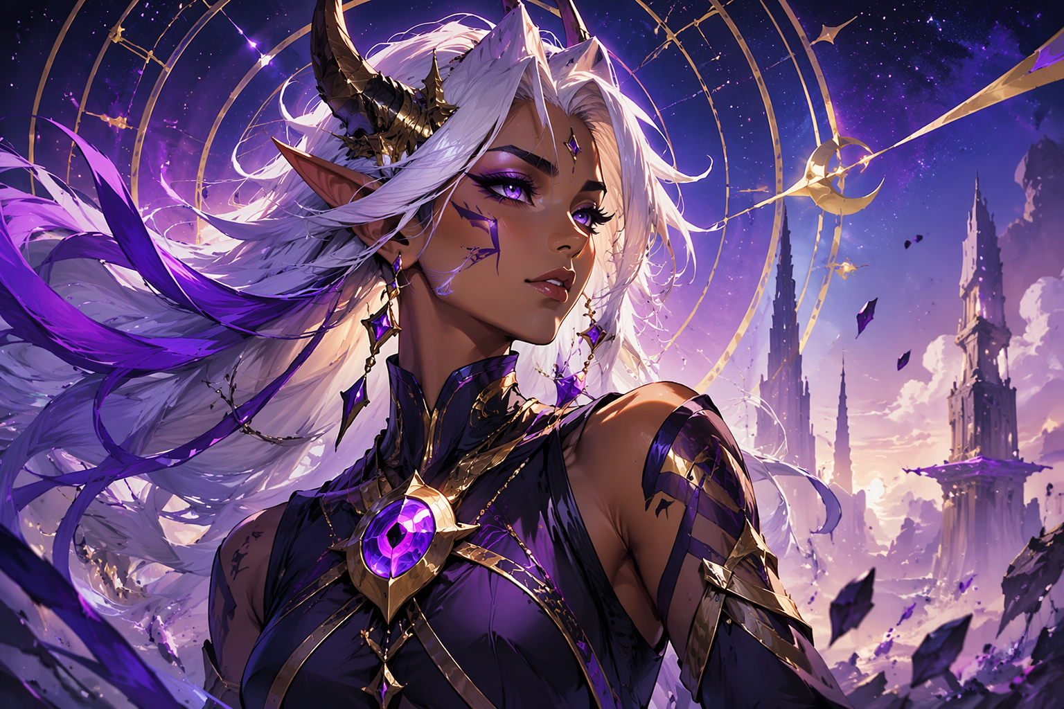 AI-generated fictional character profile picture in an illustrated style, created from a text prompt