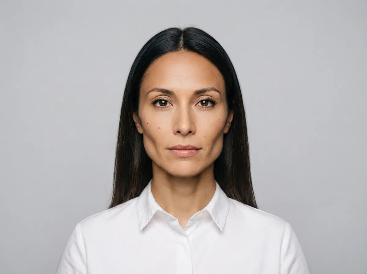 The finished AI face swap result shown for comparison against the original headshot
